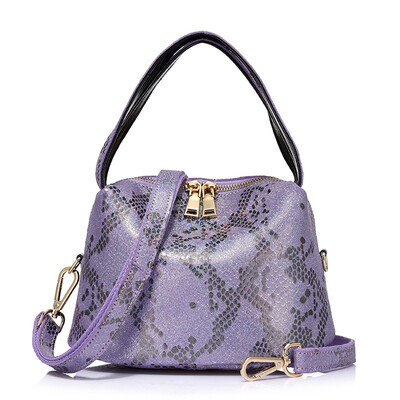 

REALER brand new arrival women serpentine leather handbag ladies shoulder bag fashion women small totes small hobos bag female