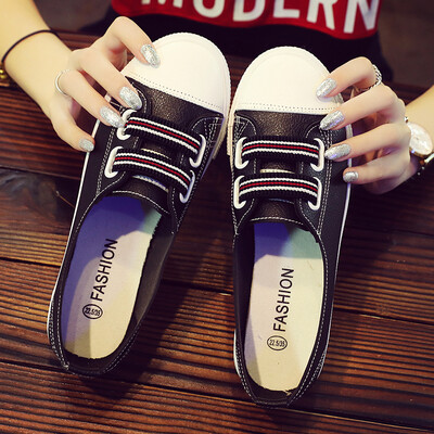 

Summer 2019 new Korean version of shallow white womens shoes Joker lazy shoes spring mesh red breathable shoes