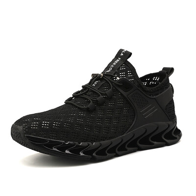 

Mens sneakers flying woven hollow breathable blade warrior sports shoes