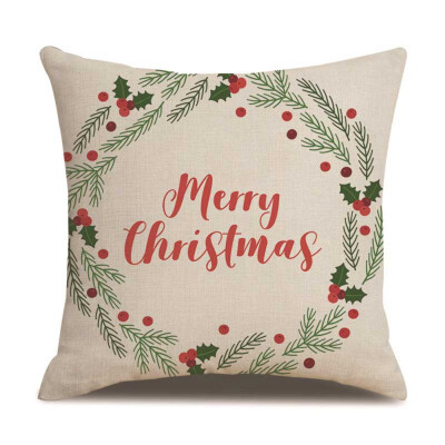 

18X18&quot Christmas Pillow Case Sofa Car Throw Cushion Covers Christmas Pillowcase Home Sofa Decor