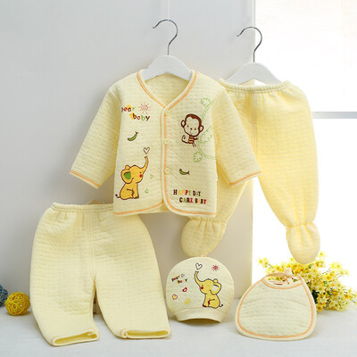 

New Infants Newborn Baby High Quality Cotton Thermal Underwear Set Kids Clothes 0-3 Months