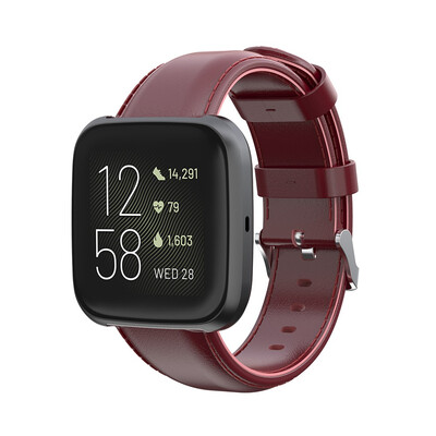 

ECSEM Watch Strap for Fitbit VersaFitbit Versa Lite Genuine Leather Band Wristband Bracelet for Fitbit Versa Smart Watch