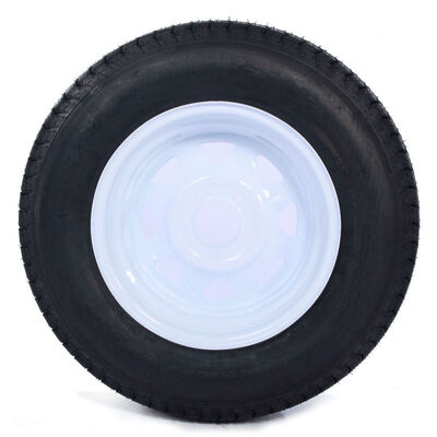 

Ktaxon One H188 TL Black Rubber Trailer Tires & Rims ST20575D15 F78-15 15" LRC 5 Lug