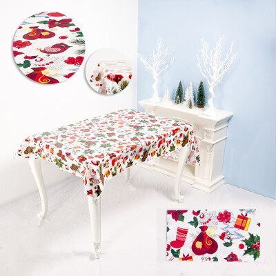 

DIY Christmas Printed Tablecloth Creative PVC Tablecloth Disposable Tablecloth