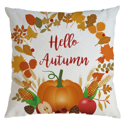 

〖Follure〗Thanksgiving Pillow Cover Pillowcases Decorative Home Decoration45x45cm