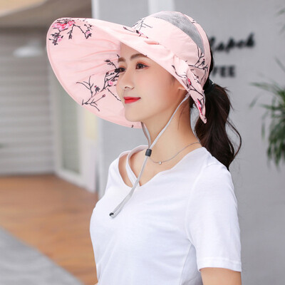 

Sunhat Female Sunscreen Outdoor Summer Korean Hat Sunshade Hat Anti-ultraviolet Folding Fashion Beach Hat