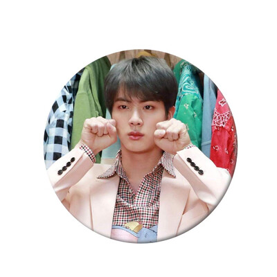 

KPOP BTS Bangtan Boys New Album Round Tinplate Badge Cute Cartoon Brooch Bag Pendant Boys Girls Accessories Hot Gift for Fans