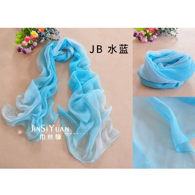 

2017 summer new gradient chiffon scarf cycling sunscreen silk scarf rainbow beach towel wholesale