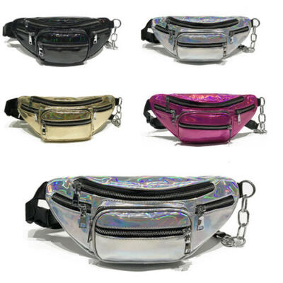 

Women Hot Laser Pack Shiny Leather Pouch Belt Waist Bum Bag Waist Phone Pocket