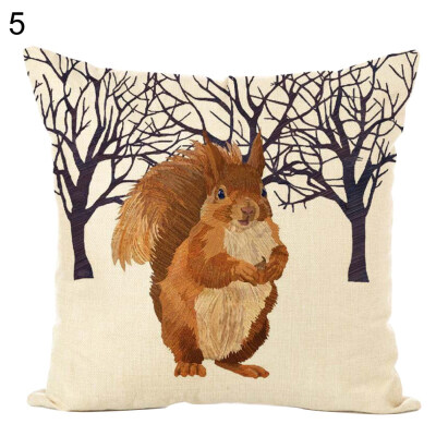 

45x45cm Nordic Animal Throw Pillow Case Cushion Cover Sofa Bed Car Home Decor