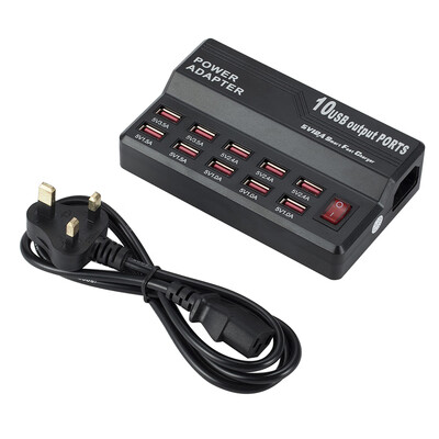 

UK Plug 12A 12 Port Speed Smart USB Cable Charger HUB Multi USB Charging Station Charging Adapter