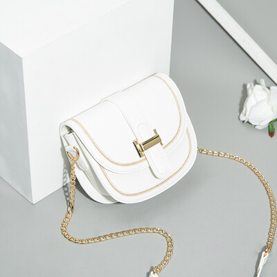 

Womens fashion Korean version of foreign air chain single shoulder bag fashion 100 lap slant bag horse saddle bag