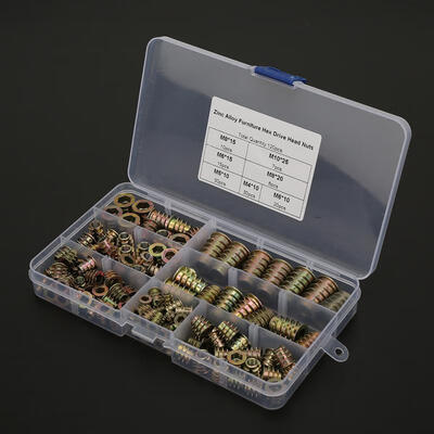 

Greensen 120pcs M4M5M6M8M10 Zinc Inside & Outside Teeth Screw Insert Hex Nuts Assortment Kit