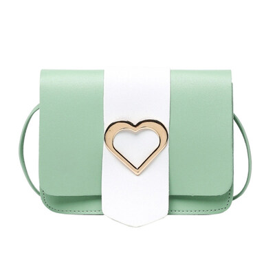 

Fashion Women Tongue Heart Shape Color Block Square Shoulder Bag Crossbody Pouch