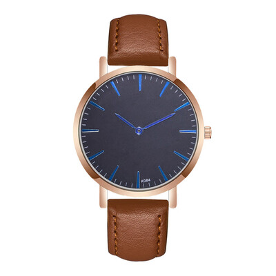 

Minimalist Wristwatches Casual Fashion Leather Strap Quartz Watches Clock Drop Shipping Women Simple Dial Relogio Feminino
