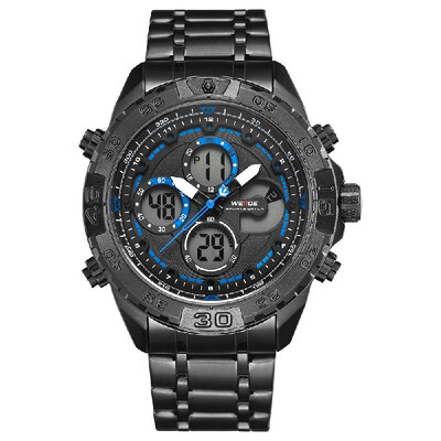

WEIDE WH6909 Quartz Digital Electronic Watch Dual Time Alarm Calendar Stopwatch 3ATM Waterproof Timer Business Men Fashion Casual