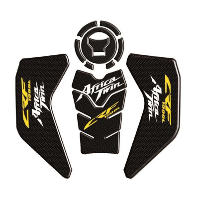

Motorcycle Carbon Fiber Gas Oil Tank Pad Protector Fish Bone Sticker Knee Grip Traction Side Pads Fit for Honda CRF1000L 2017-2019