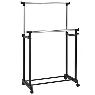 

Double Rail Adjustable Garment Rack Clothes Hanger