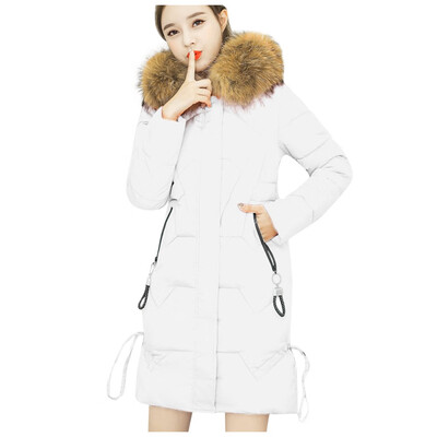 

Toponeto Fashion Women Winter Warm Cotton Hooded Winter Jacket Long-Sleeved Coat