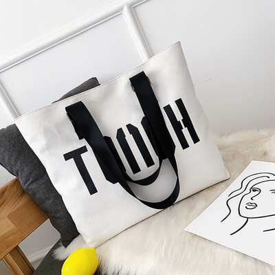

Tailored Women Fashion Canvas Letter Solid Coin Purse Shoulder Tote Handbag Casual Bag
