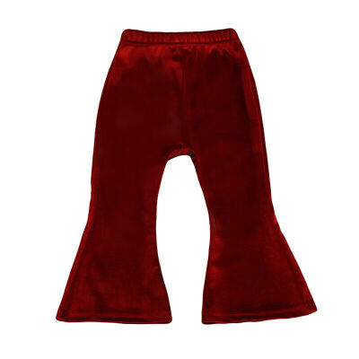 

Infant Kids Baby Girl Bell Bottom Gold Velvet Pants Flare Trouser Clothes Autumn