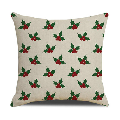 

Siaonvr Christmas Linen Skin Pillow Case Pillow Cushion Elk Snowflake Print 45×45CM