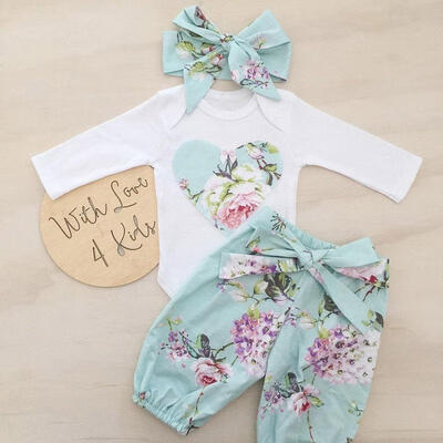 

Newborn Kid Baby Girl Floral Clothes Jumpsuit Romper Bodysuit Pants Outfit Set Y