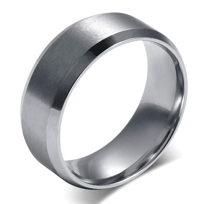 

1 PCS ring Charm Couple Ring 316L Stainless Steel Men Ring 10KT White GP Blue Sapphire CZ Wedding Ring Set