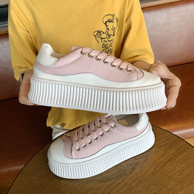 

Muffin thick sole small white shoes womens summer single shoes Korean version of studentsleisure to increase the tide of wom