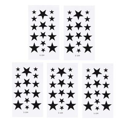 

10pcs Stars Pattern Tattoo Stickers Temporary Waterproof Body Arm Art Decal