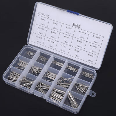 

Greensen 150Pcs 15 Kinds 304 Stainless Steel Split-Cotter Pins Kit M1-M3