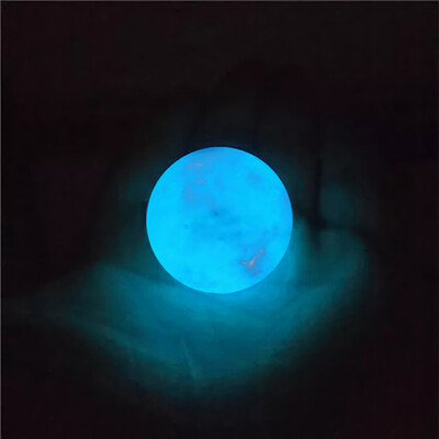 

〖Follure〗35MM Blue Luminous Quartz Crystal Sphere Ball Glow In The Dark Stone
