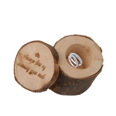 

Toponeto A Pair Manual Wood Wedding Ring Box Shabby Personalized Rustic Wedding Ring Box