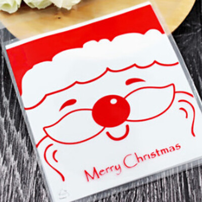 

Christmas Baking Package Self Adhesive Seal Bag Santa Claus Candy Wrapping Bag