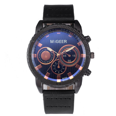 

Gobestart MIGEER High-End Fashion Mens Stainless Steel Watch Analog Alloy Quartz Watch