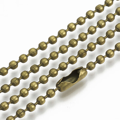 

Iron Ball Chain Necklace Makings Antique Bronze 2756"70cmx2mm