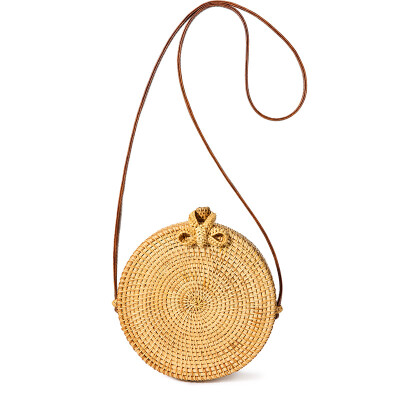 

LOVEVOOK women rattan bags round straw messengser bags handmade woven beach crossbody bags vintage handbags summer 2018