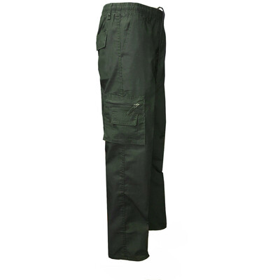 

NEW MENS CASUAL ELASTICATED WAIST CARGO COMBAT TROUSERS PANTS WORK RUGBY BOTTOMS