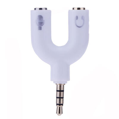 

35mm Stereo Audio Jack Earphone Headphone 2 Way U Splitter Adapter