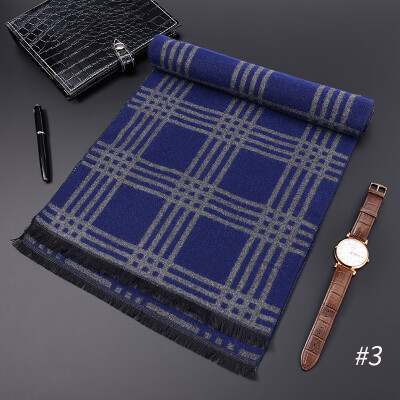 

2018 new mens scarf wholesale autumn&winter Korean version of business gifts brushed silk cotton scarf factory direct sales