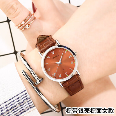 

Womens watch waterproof fashion 2019 new Korean version of the simple casual atmosphere belt student mens watch couple watch
