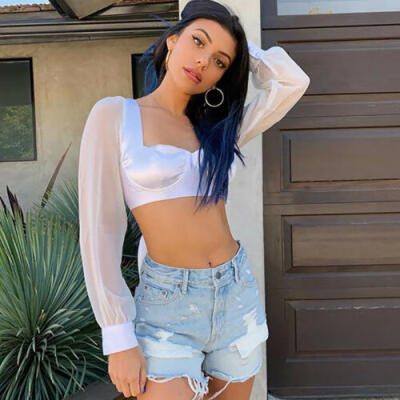 

Women Sexy Off Shoulder Bralet Bra Tank Top Summer Blouse T-Shirt Cami Vest US