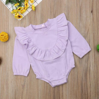 

Infant Kids Baby Girl Ruffle Long Sleeve Romper Bodysuit Jumpsuit Outfit Clothes