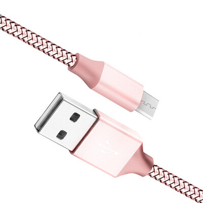 

Mobile Phone Cables Cheap Android Micro USB Nylon Braided Data Cord Cable Fast Charging Fabric Cable