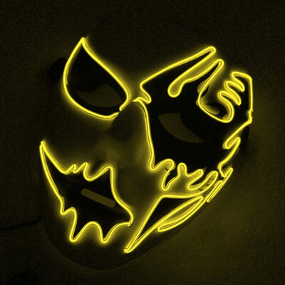 

Halloween Panic Mask Night Atmosphere Decorative Face Masks Men Women Wear Led Light-Emitting Mask