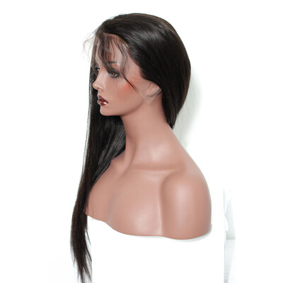 

Dolago virgin Straight 360 Lace Frontal Wig 180 Density Lace Front Human Hair Wigs For Women indian Lace Wig Natural Black