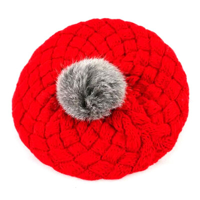 

Cute Baby Girls Kids Toddler Winter Warm Knitted Crochet Beanie Hat Beret Cap