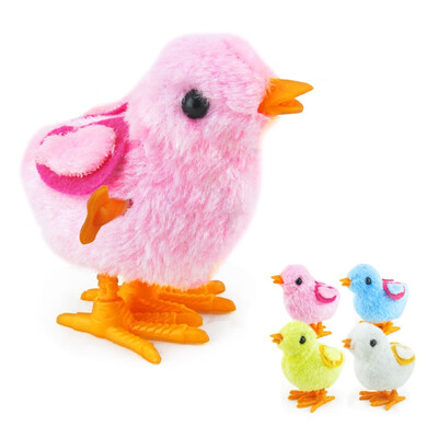 

1 PC Cartoon Chick Wind Up Clockwork Toys Kids Plush Wind-up Walking Toys Baby Toys