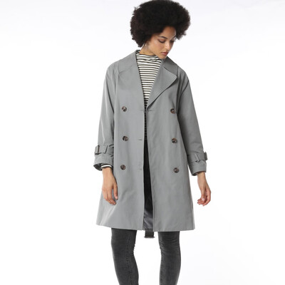 

Toponeto Fashion Women Windbreaker Warm Pure Color Top Long Sleeve Blouse Loose Coat