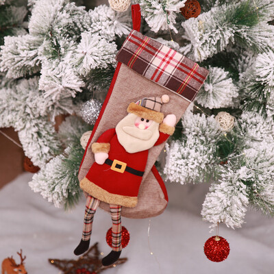 

Tailored Christmas Tree Hanging Socks Stocking Candy Bag Xmas Decor Gift Solid Decor
